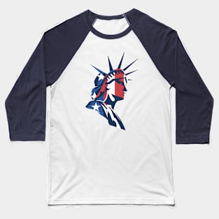 Statue Of Liberty 4th July American Flag Baseball T-Shirt